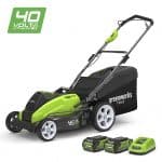 tondeuse à gazon sans fil sur batterie Greenworks