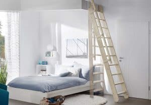 Échelle de meunierescalier en bois droit gain de place EasyStep