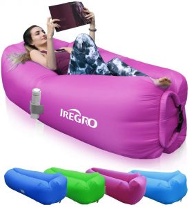 hamac gonflable canapé avec oreiller intégré IREGRO